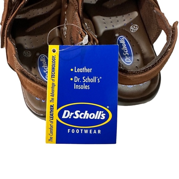 Dr. Scholl's Sissy Gel-Pack Insole Brown Leather Sandals Sz 5.5M Strappy NWT - Picture 7 of 11